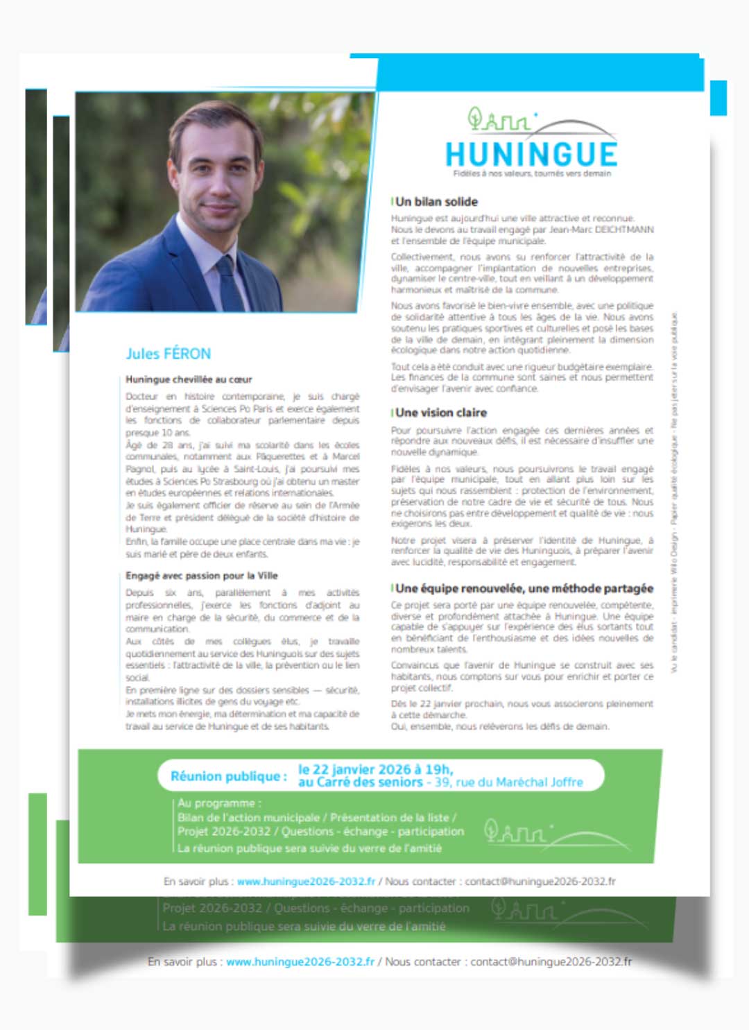 Photo de Jules FÉRON candidat à la mairie de Huningue